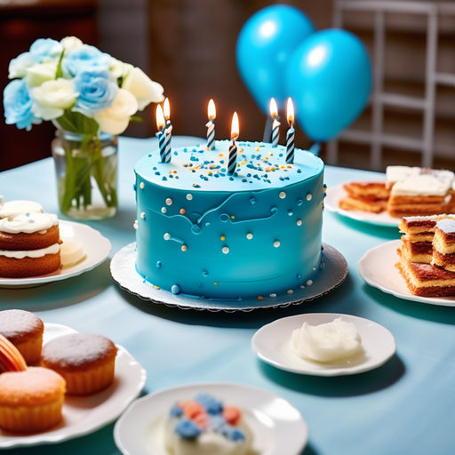 Textov narozeninov blahopn, gratulace nazvan 33 let, pnko kulatiny, modr dort